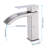 Waterfall Spout Faucet For Bathroom Sink, Single Handle Design, Pop - Up Drain Sinks With Overflow, Corrosion, Easy To Install And Use Flow Sink Style Spout, Control, Thickened Gasket, Brushed