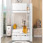 Lit superposé double au-dessus de double avec 2 tiroirs et armoire multicouche, blanc-2082479931-2082479930