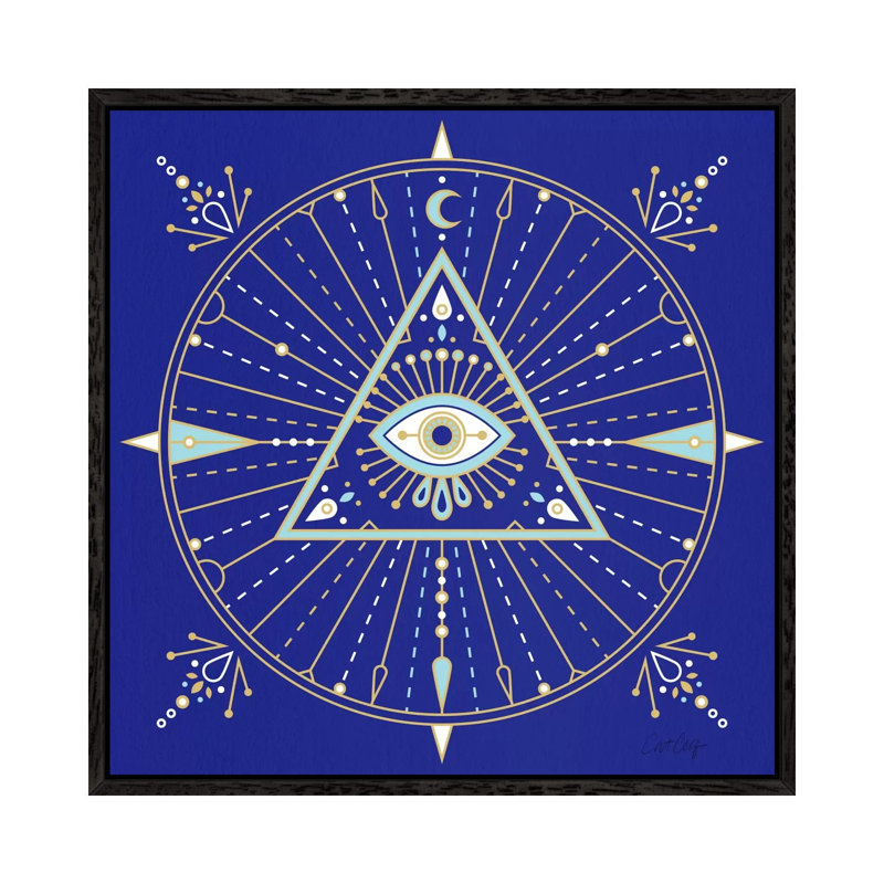 Evil Eye Mandala II by Cat Coquillette - Gallery-Wrapped Canvas Giclée on Canvas, 45.72 cm H x 45.72 cm W, Black Framed