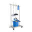Cleaning Supplies Organizer Broom Holder With 4-Wheels