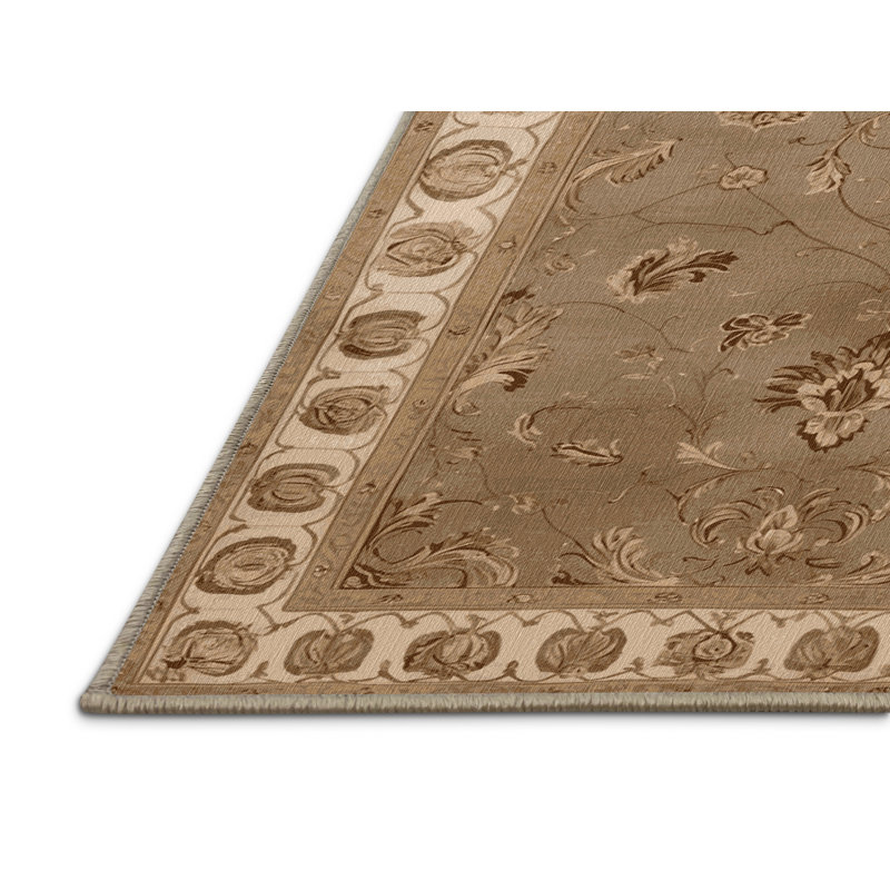 Tapis beige français lavable à la machine, Carré 3 pi