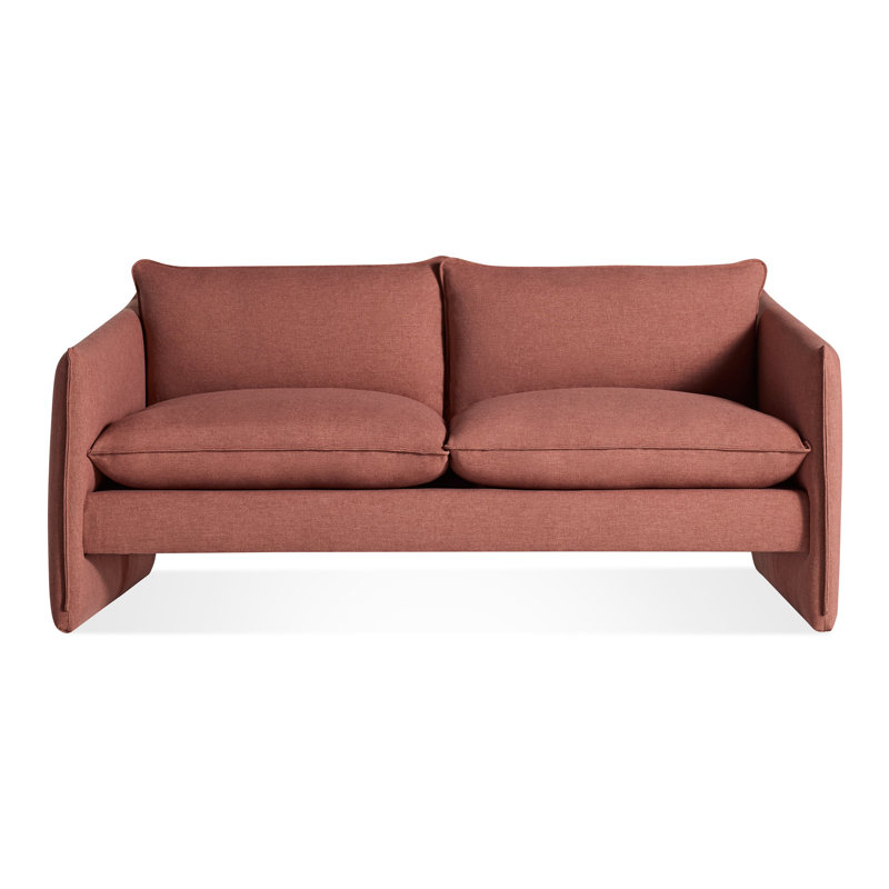Softmore Sofa, 34" H x 74" W x 40" D, Maharam Mode in Carmelized Polyester