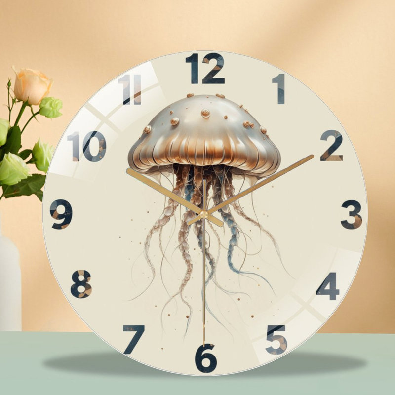 Horloge murale élégante en verre 12 po