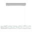Luminaire suspendu linéaire moderne en cristal K9 de 32 pouces avec lustre en cristal K9 pour îlot de cuisine de salle à manger
