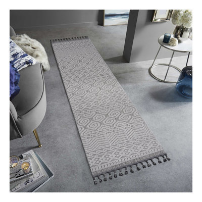 Collection Grey / White / Geometric Indoor / Outdoor Rug