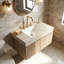 Meuble-lavabo flottant avec espace de rangement multifonctionnel et 3 trous de robinet pré-percés-76202673-76202679