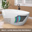 Baignoire de trempage en acrylique autoportante de 55 pouces avec trop-plein et drain