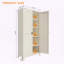 Armoire de rangement 71 po à 2 portes en acier avec serrure et tablettes réglables - beige