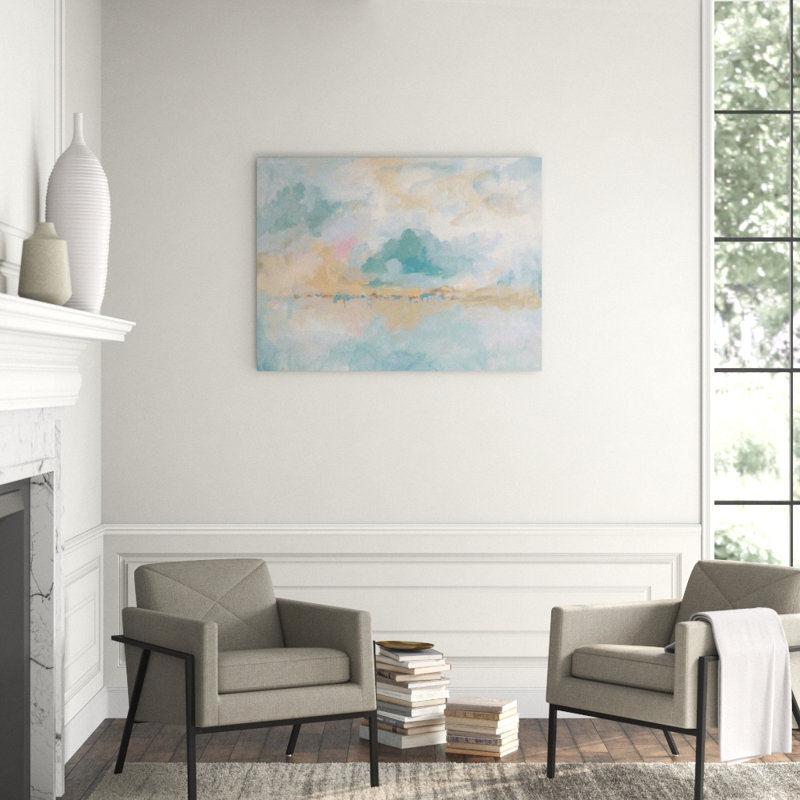 Serenity Print by Sara Brown, Image Brush Gel, 47" H x 63" W x 1.5" D