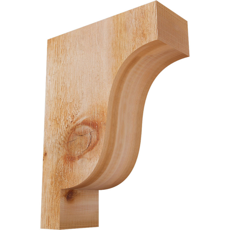 Newport Corbel, H 14 po x l 4 po x P 10 po, Cèdre rouge, Sciage brut