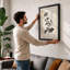 Delicate Bloom Study Japandi - Framed Print-1635850502-1635850504