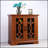 Spacious Sideboard With 2 Clear Tempered Glass Doors And Adjustable Shelf For Dining, Kitchen, And Living Rooms-748302228