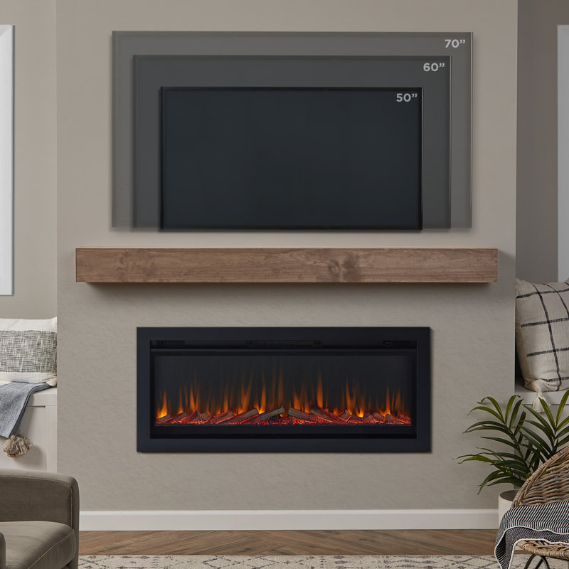 Real Flame 49" Wall-Mount or Recessed Electric Fireplace Insert