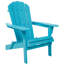 Chaise pliante en bois massif turquoise et grain, siège pré-assemblé, convient pour la cour, le patio, la pelouse, la protection à double revêtement en bleu, idéale, résistance aux intempéries