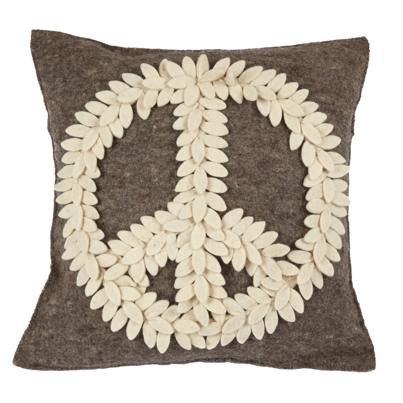 Novalee Hand Felted Wool Throw Pillow Cover, Pillow Cover Only - No Insert