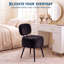 Chaise de coiffeuse avec rangement, petit tabouret de maquillage avec dossier-782525251