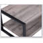 Table de bout contemporaine avec tablette de rangement, finition brun rustique pour le salon, meubles en bois