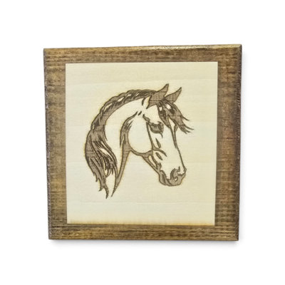 Plaque murale de camée cheval