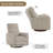 Linen Dual Motor Swivel Glider Power Recliner With Power Headrest and Nightlight-429632227