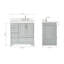 Meuble-lavabo simple avec plateau Abshire 37-93359279