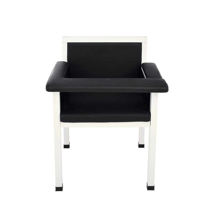 350 lb Fauteuil de dessin antimicrobien rembourré avec phlébotomie, Noir