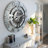Wall Clock 24" Oversized for Living Room decor with Real Moving Gears England Collection-107103002