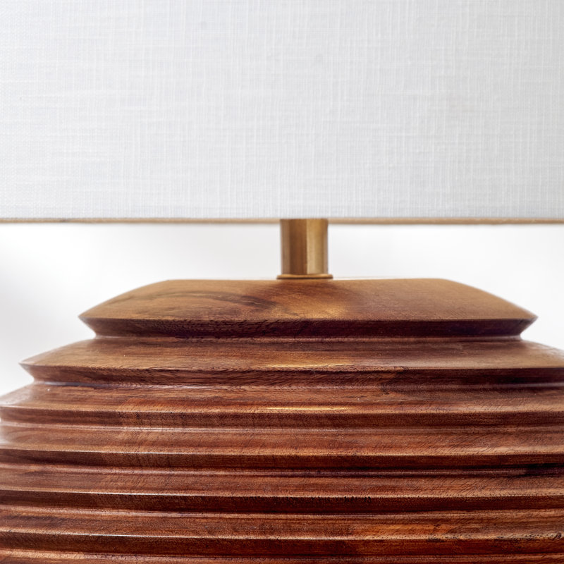 Table Lamp, 22.44" H x 15.75" W x 15.75" D, White, Cotton