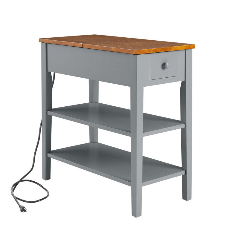 Table de bout rustique avec rangement Farmhouse