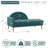 Rainbow-Inspired Linen Upholstered Chaise Lounge with Curved Backrest-1076173660