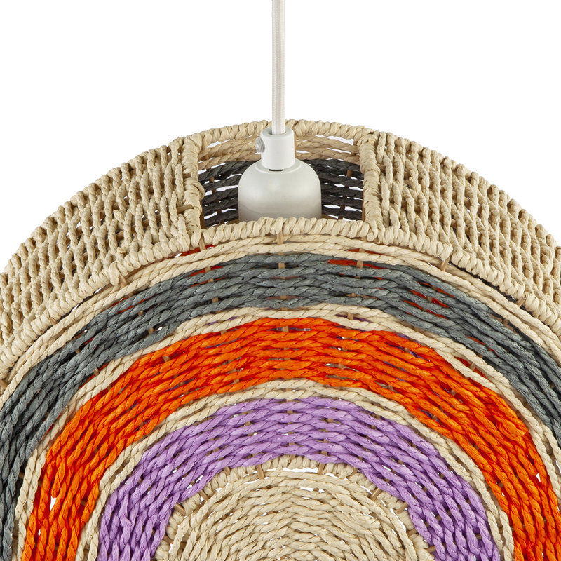 18cm H Rattan Novelty Pendant Shade ( No Direct Attachment Method ) in Brown
