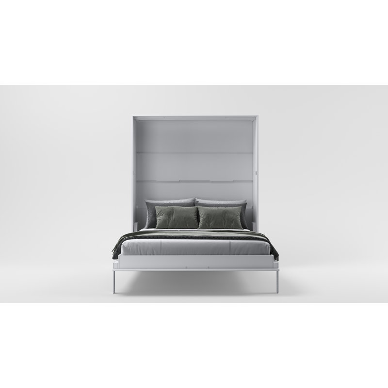 Rechell Murphy Bed, White/White Matt, European Kingsize (160 x 200cm)