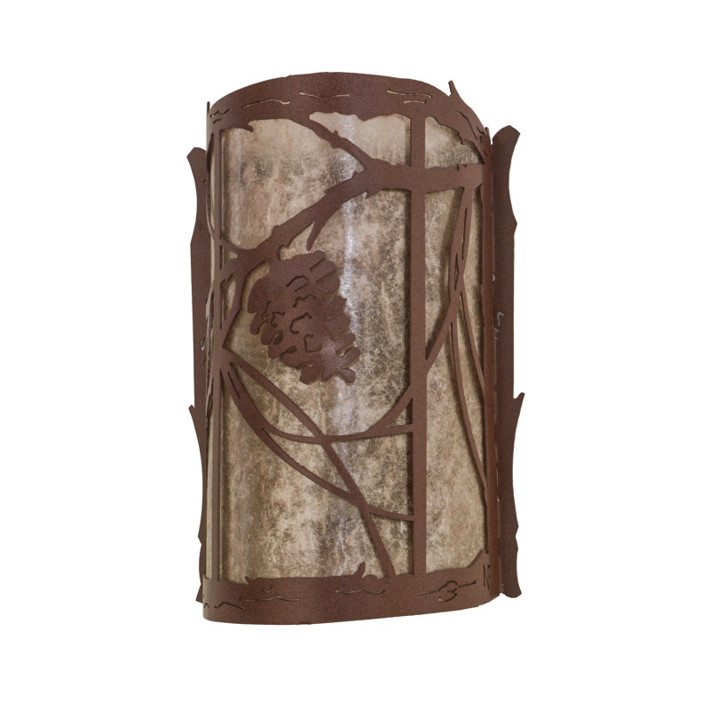 Applique murale encastrée 2 lumières Whispering Pines, Rouille, H 14,5 po x l 10 po x P 5 po