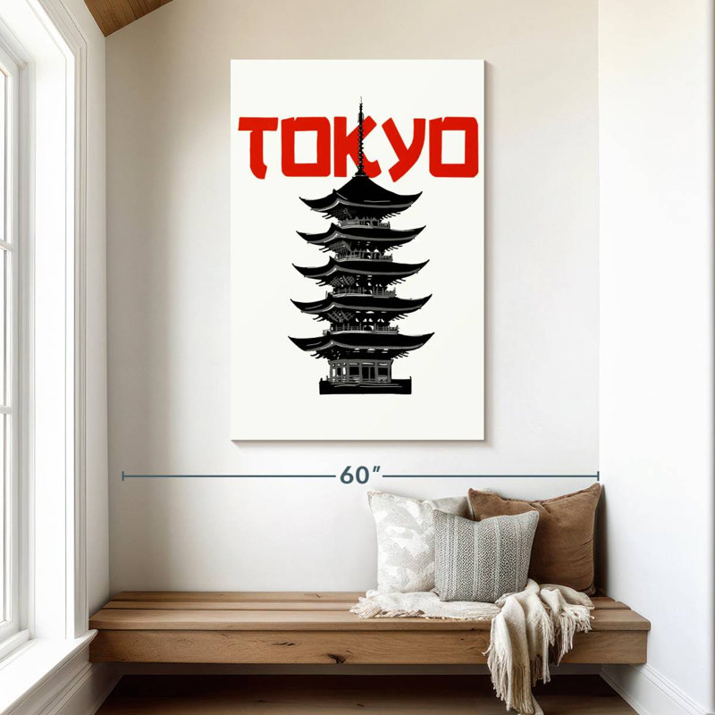 Aime Tokyo Pagoda, 48" H x 32" W