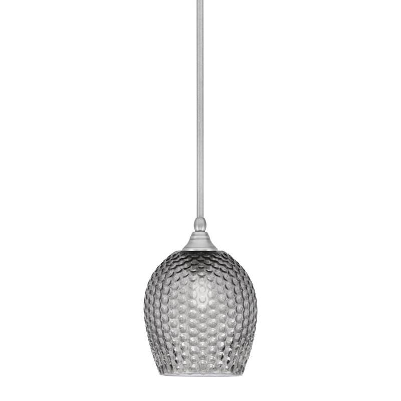 Stem Hung Mini Pendant With 7.5" Glass, Brushed Nickel