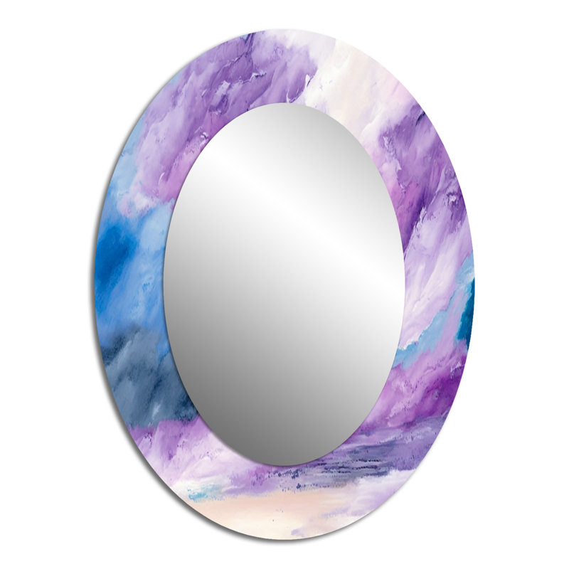 Miroir mural violet violet à l'horizon, 40 po x 30 po