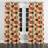 Country Farmhouse Room Darkening Curtains - Orange Warm Quilt Grommet Curtain - 1 Panel-625556529-625556531