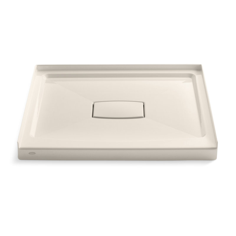 Archer 36" x 36" Single Threshold Center Drain Shower Base with Removable Cover, Innocent Blush