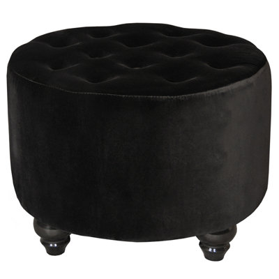 Glamour 55cm Wide Tufted Round Cocktail Ottoman