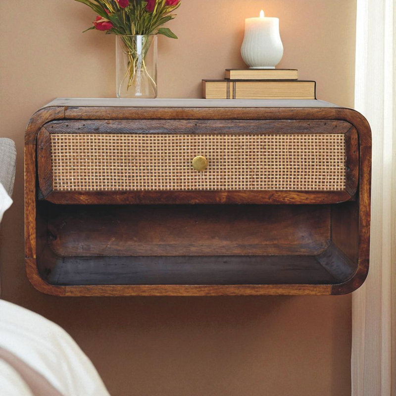 45cm W Solid Wood Bedside Table