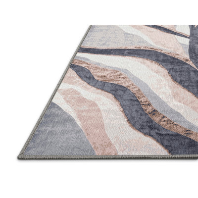 Machine Washable Gray Area Rug
