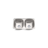 Valton 32.5'' L Stainless Steel Double Basin Kitchen Sink