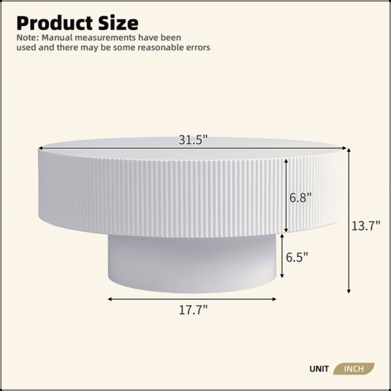 Table basse élégante Elegant Easy, Blanc