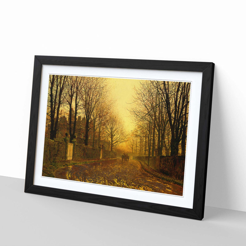 Autumn Evening by John Atkinson Grimshaw - Framed Print, Black