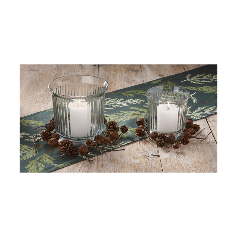 Pinecone And Bell Wreath Small