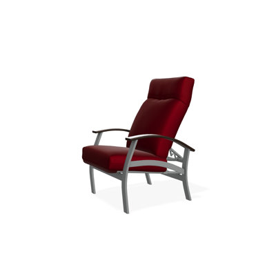 Chaise de patio inclinable avec coussins Askar