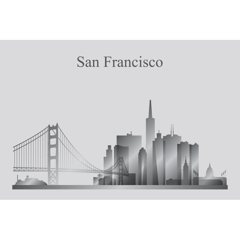 «San Francisco City», impression sur toile tendue, H 8 po x l 12 po