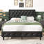Lit plateforme tapissier Ming-412969938