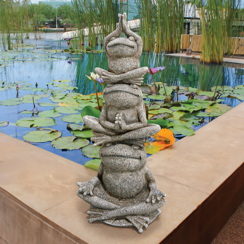 Statue de jardin grenouille à énergie Frazier