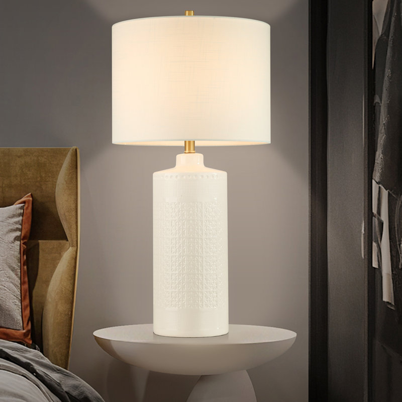 Lampe de table en céramique 30 po, Blanc