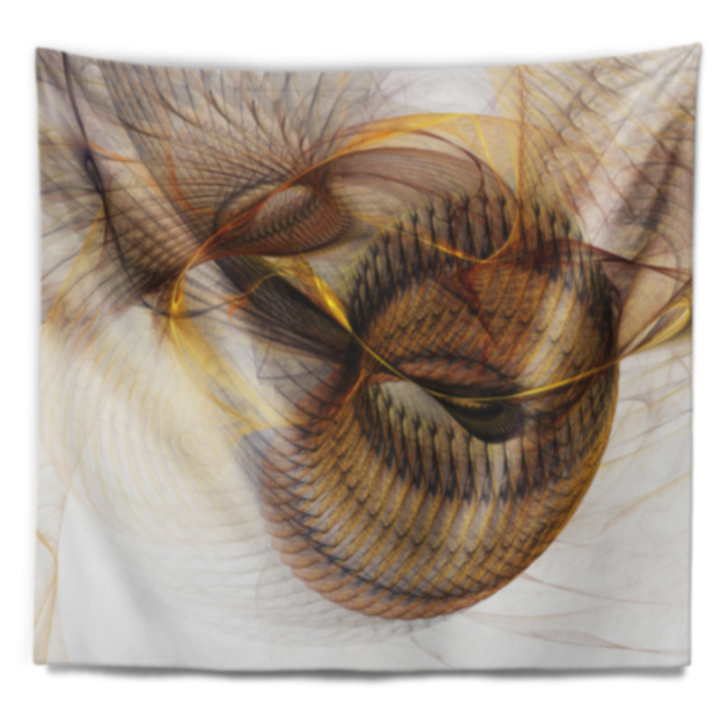 Tapisserie de texture abstraite en spirale, H 32 po x l 39 po